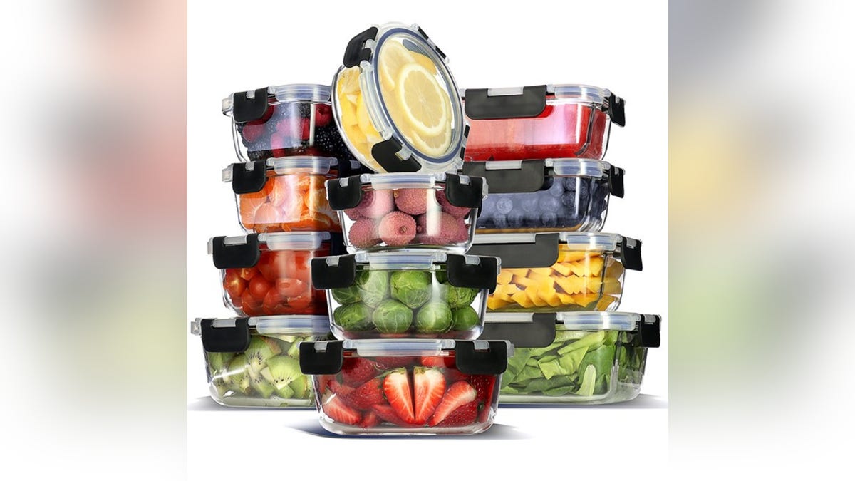 Glass stores food longer without staining. 