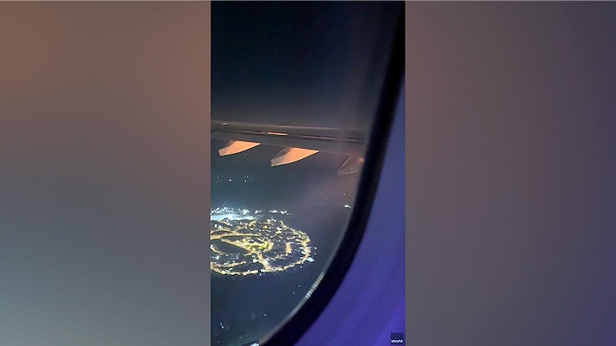 Flames and smoke from aircraft