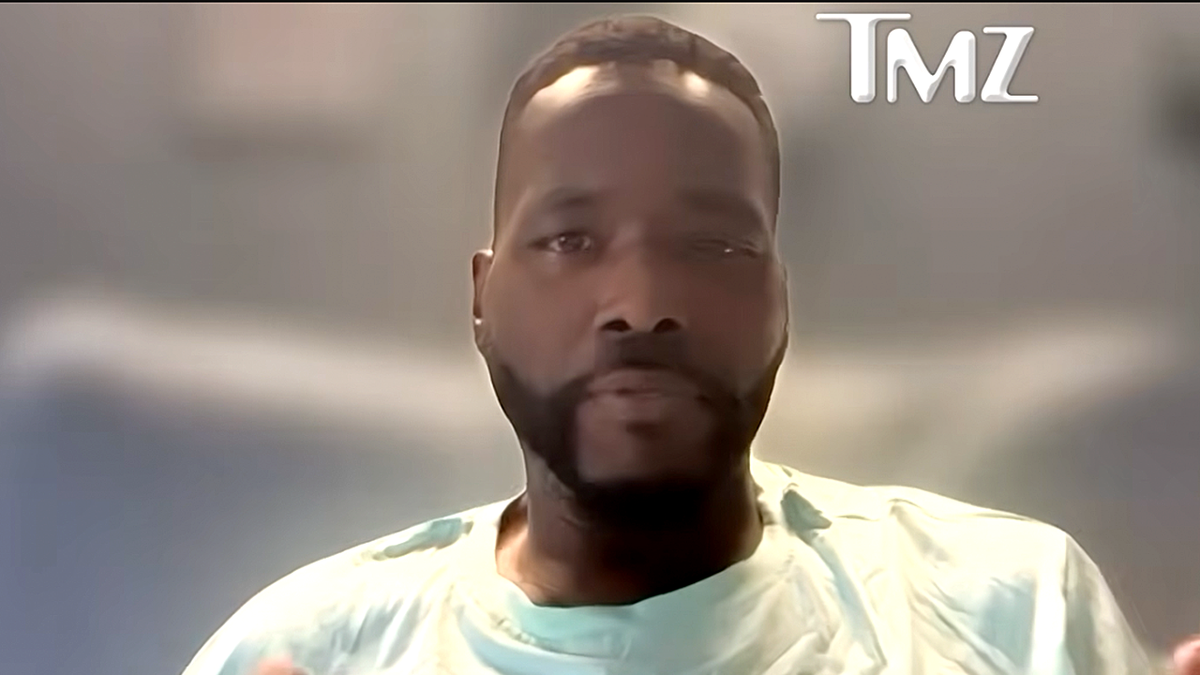 Screenshot of interview with Quinton Aaron on TMZ