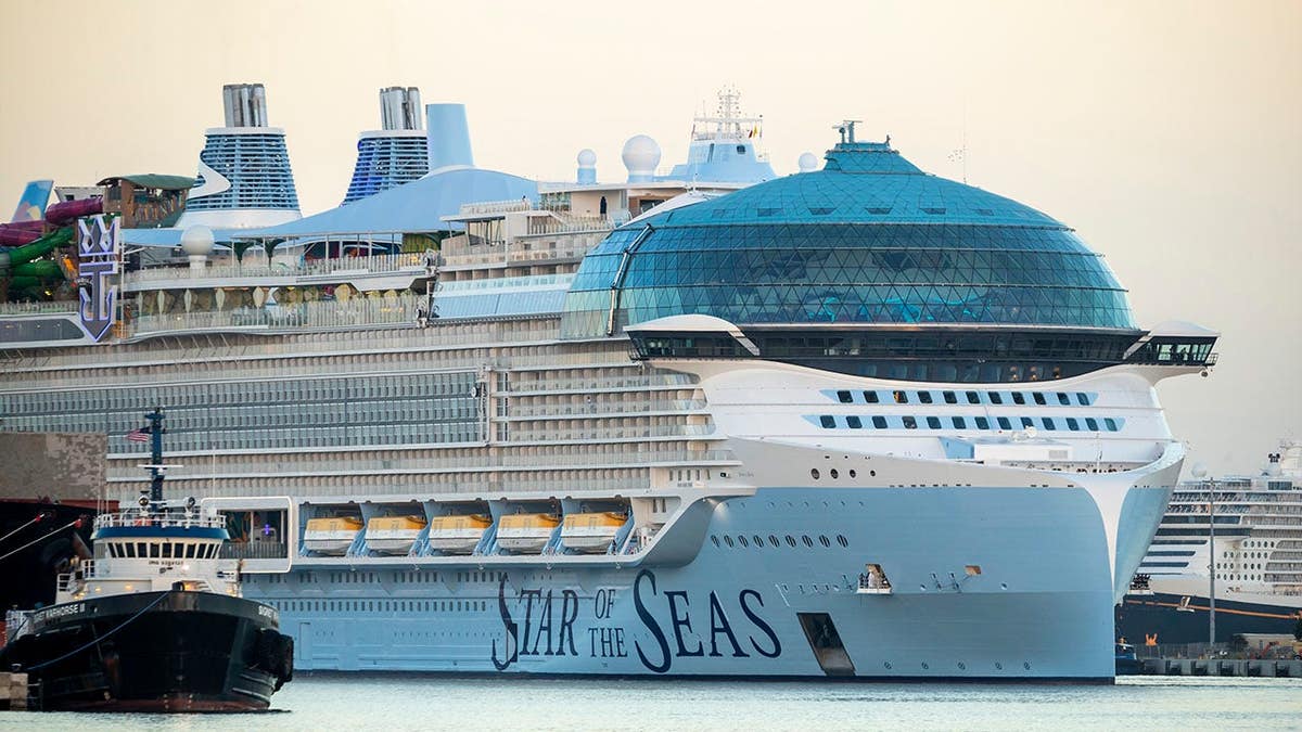 Royal Caribbean's Star of the Seas cruise ship arriving at Port Canaveral Florida