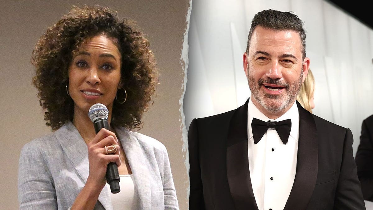 Sage Steele and Jimmy Kimmel