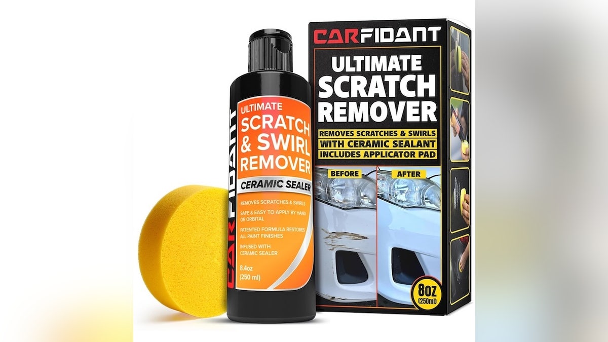 A buffer pad and compound that tackle light scratches at home.