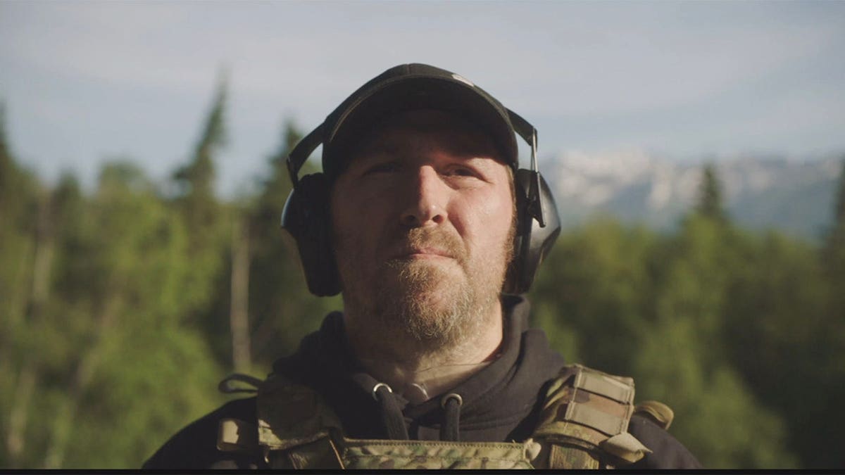 Richard Russell's brother being filmed.