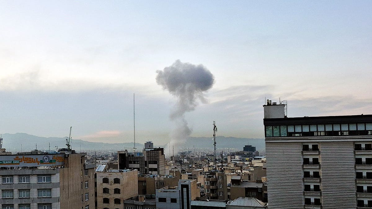 Smoke rising over Tehran after explosions in multiple city areas