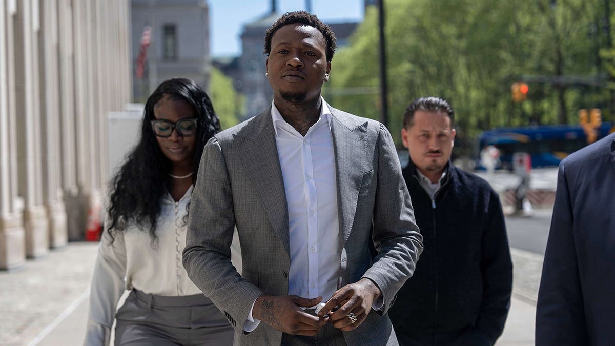 Miami Heat's Terry Rozier arriving at Brooklyn federal court in New York