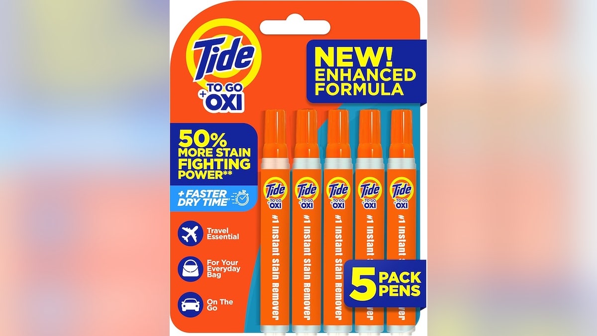 Treat stains on the spot with a Tide to Go pen.