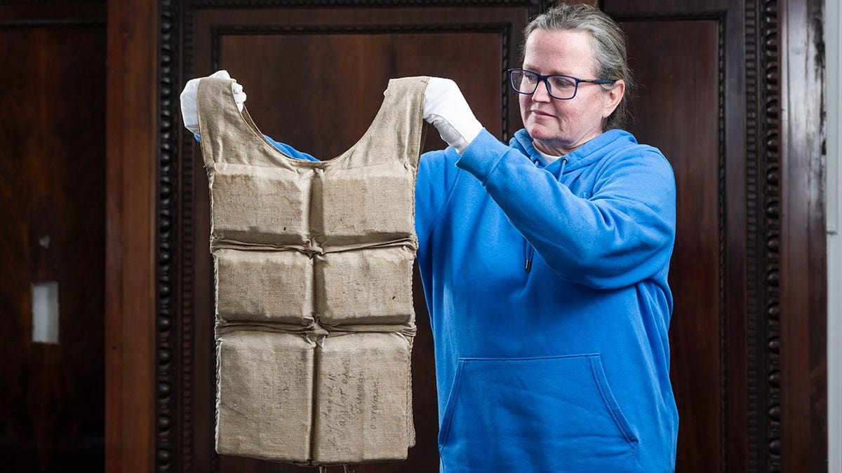 Lifejacket used by Titanic survivor Laura Mabel Francatelli displayed at auction