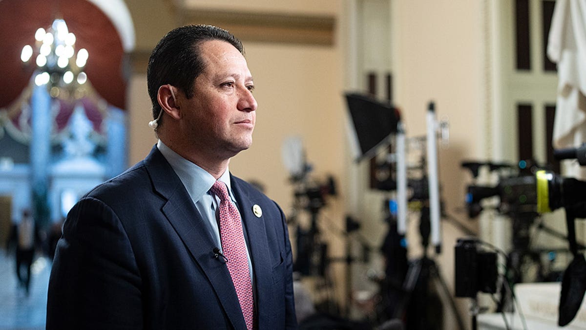 Tony Gonzales at the U.S. Capitol facing cameras