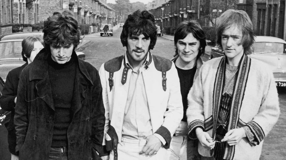 British psychedelic progressive rock group Traffic posing for a photo