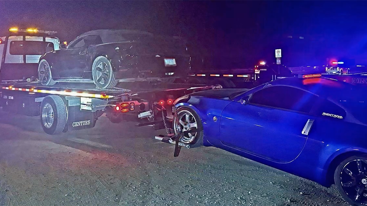 Police tow trucks haul away impounded sports cars after Tucson street racing crackdown
