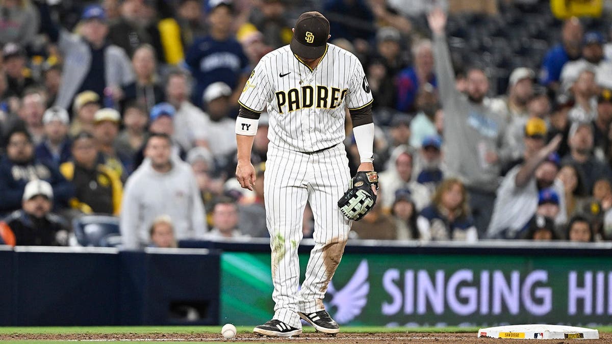 San Diego Padres 3rd  baseman Ty France waiting during a shot   crippled  astatine  Petco Park