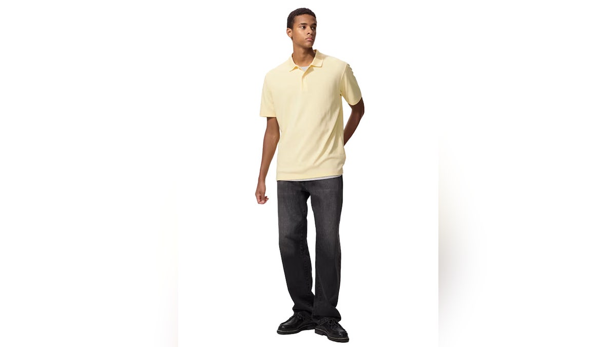 A polo designed with the look of cotton, but an airy feel.