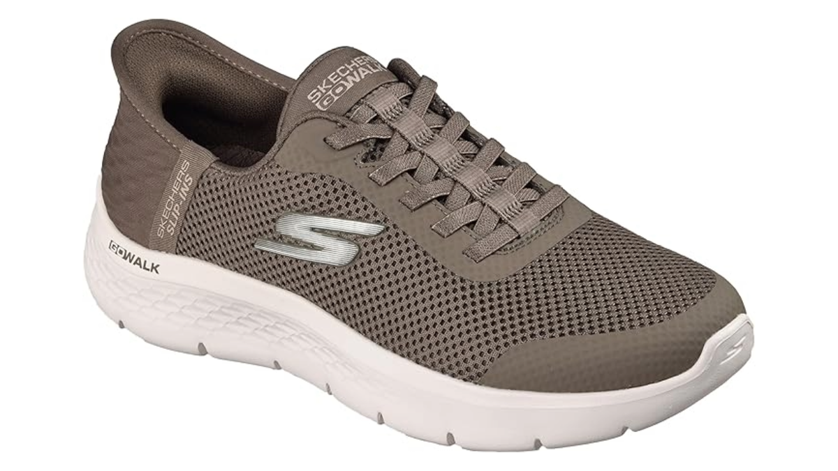 Slip these comfortable Skechers on without bending down.