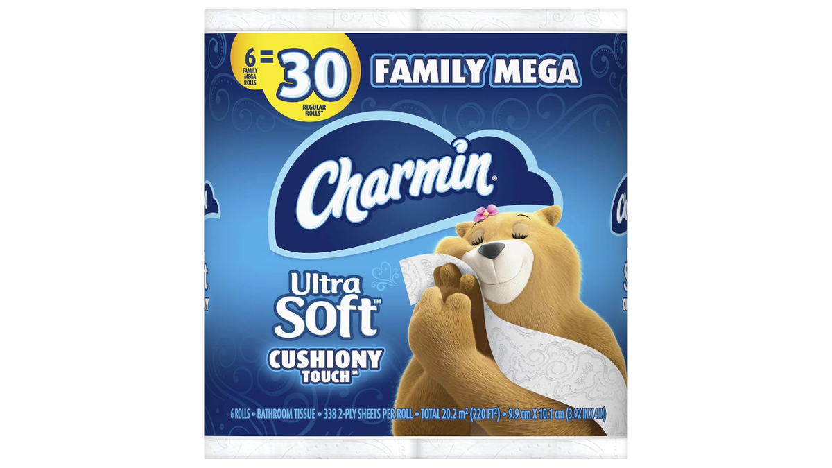 One Charmin Family Mega roll equals five regular rolls.