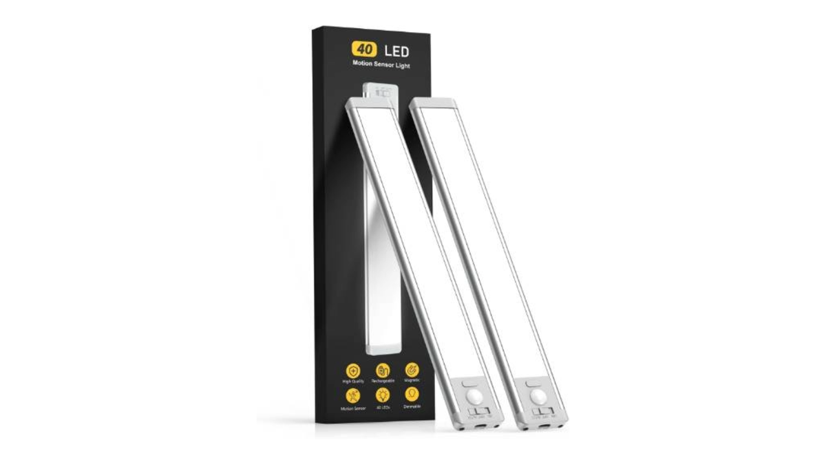 Brighten dark cabinets and closets without any wiring.