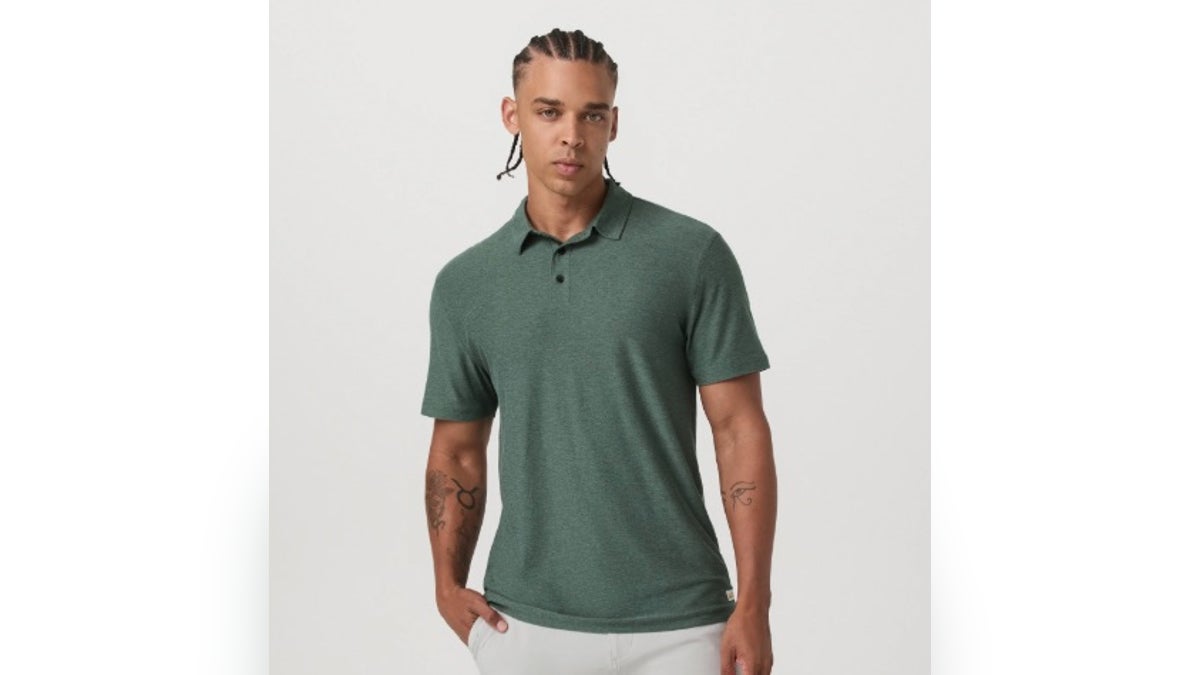 This super-soft polo is quick-drying and moisture-wicking.