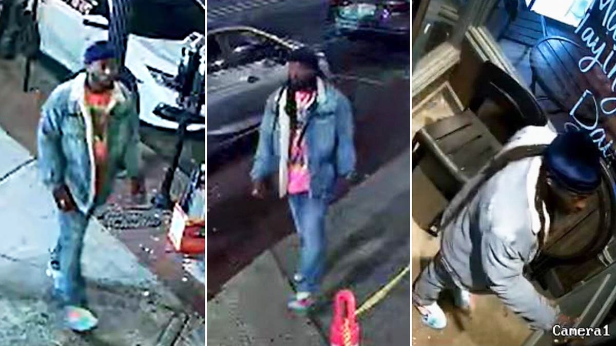 The suspect, captured on security cameras, was seen wearing a denim jacket, jeans and a durag in the stabbing case in Wilmington.