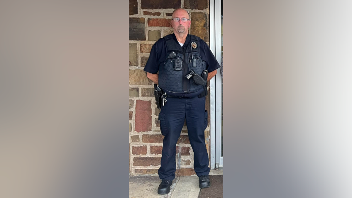Wister Police Chief Andy Thompson in uniform in Oklahoma