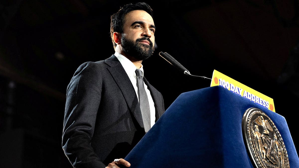 Mayor Zohran Mamdani delivering a speech in Queens New York City