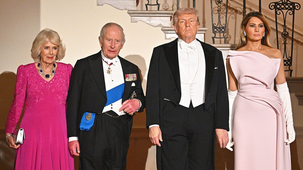 foxnews.com - Stephanie Nolasco - Trump hosts King Charles, Queen Camilla at White House state dinner: Fashion, food and a standout gift