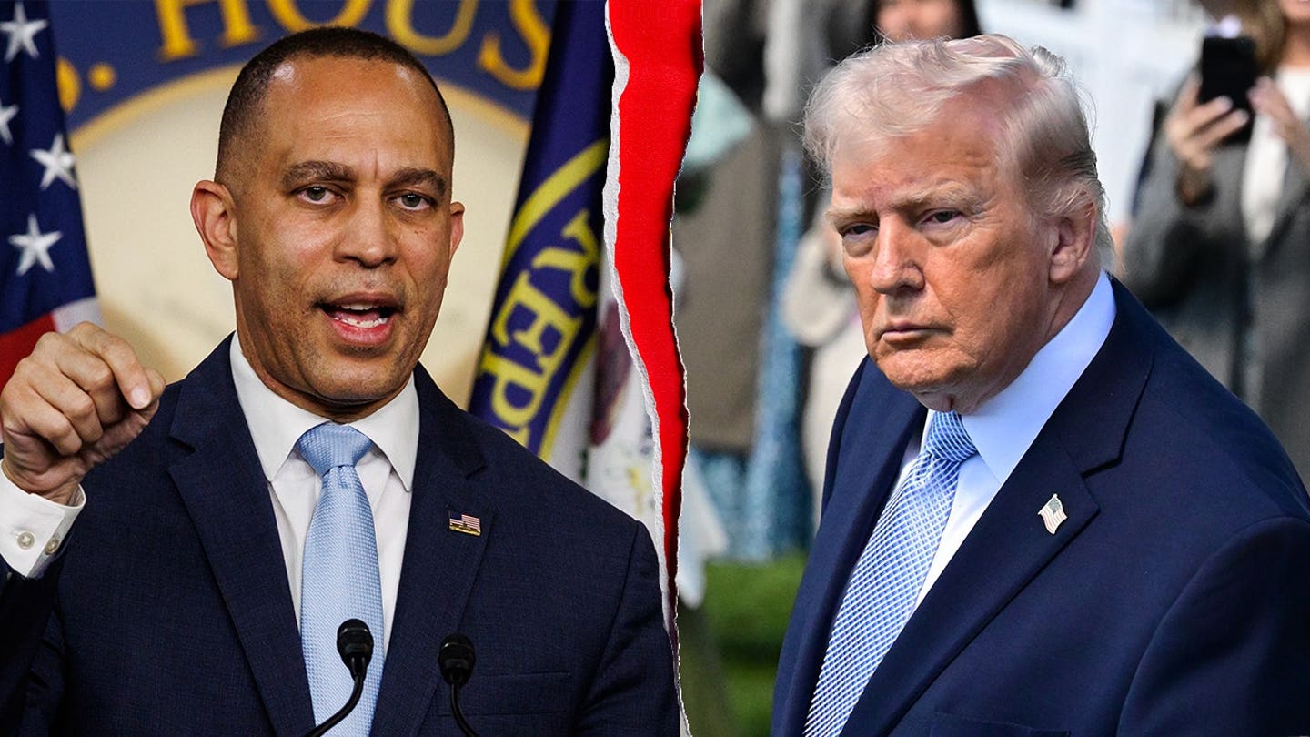 Trump demands Hakeem Jeffries be charged with inciting violence with 'maximum warfare' rhetoric