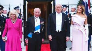 Queen Camilla ditches tiara at White House state dinner as King Charles gifts Trump historic bell