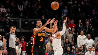 Hawks' late-second heave is too late as Knicks hang on for win