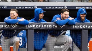 Male EMT in Royals dugout drilled by foul ball in the absolute worst possible spot
