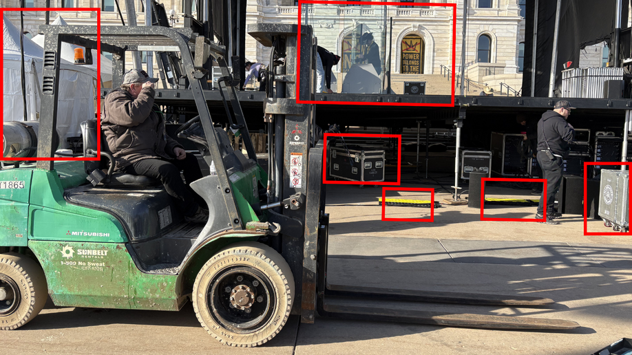 Professional vendors at the No Kings protest on March 28, 2026, in St. Paul, Minn.