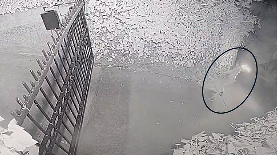 Imagen de las cámaras de vigilancia del ataque con un cóctel Molotov contra la casa de Sam Altman