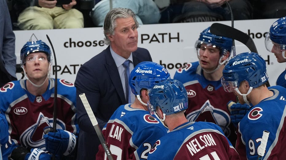 Avalanche coach takes puck to the face, will miss final regular-season games