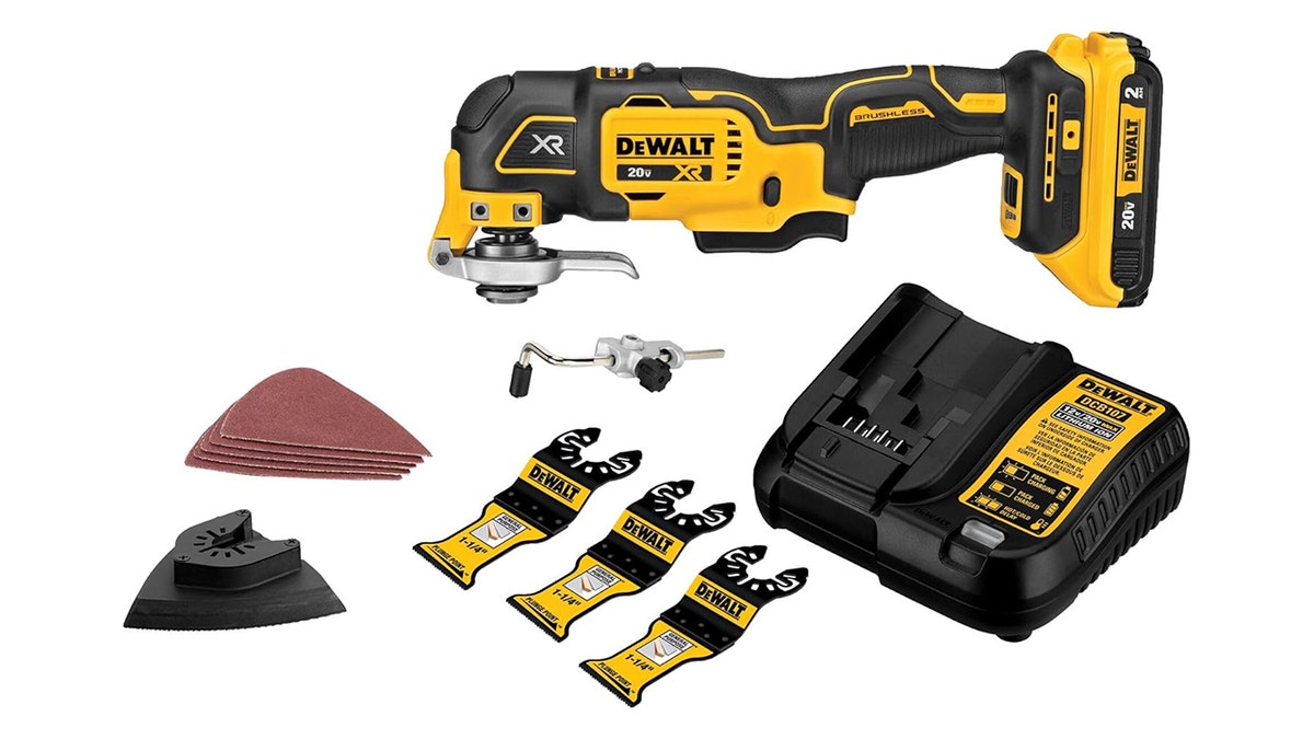 This multi-tool comes with multiple attachments.