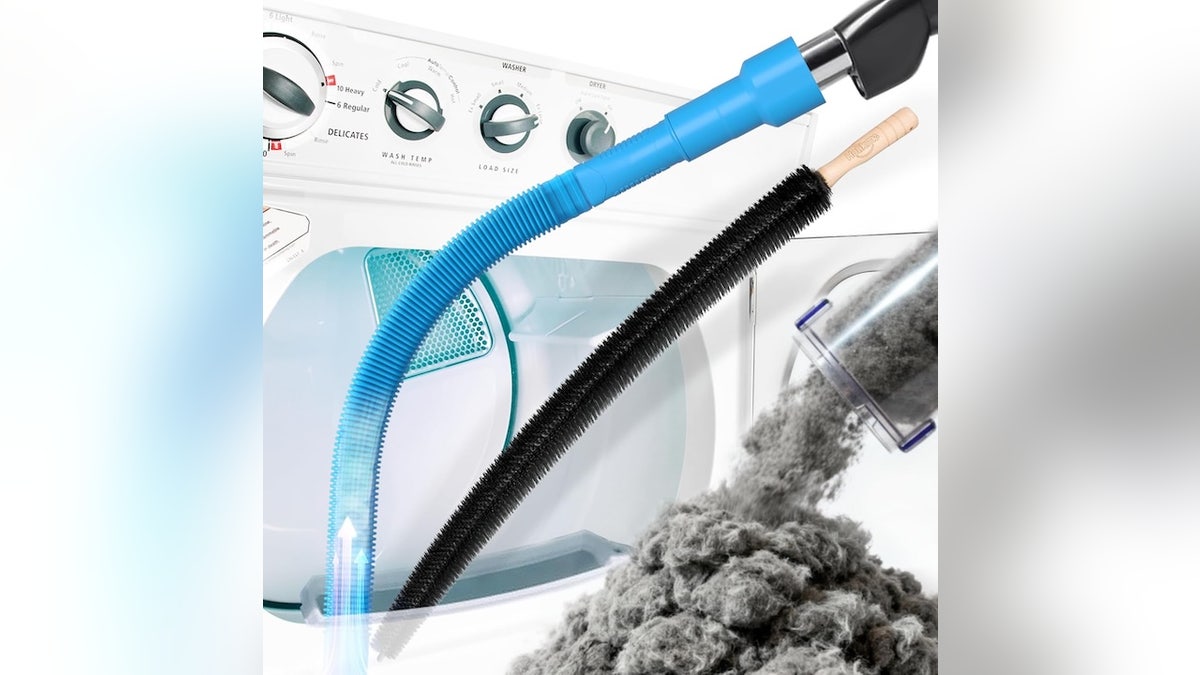 Clear out lint buildup behind your dryer.