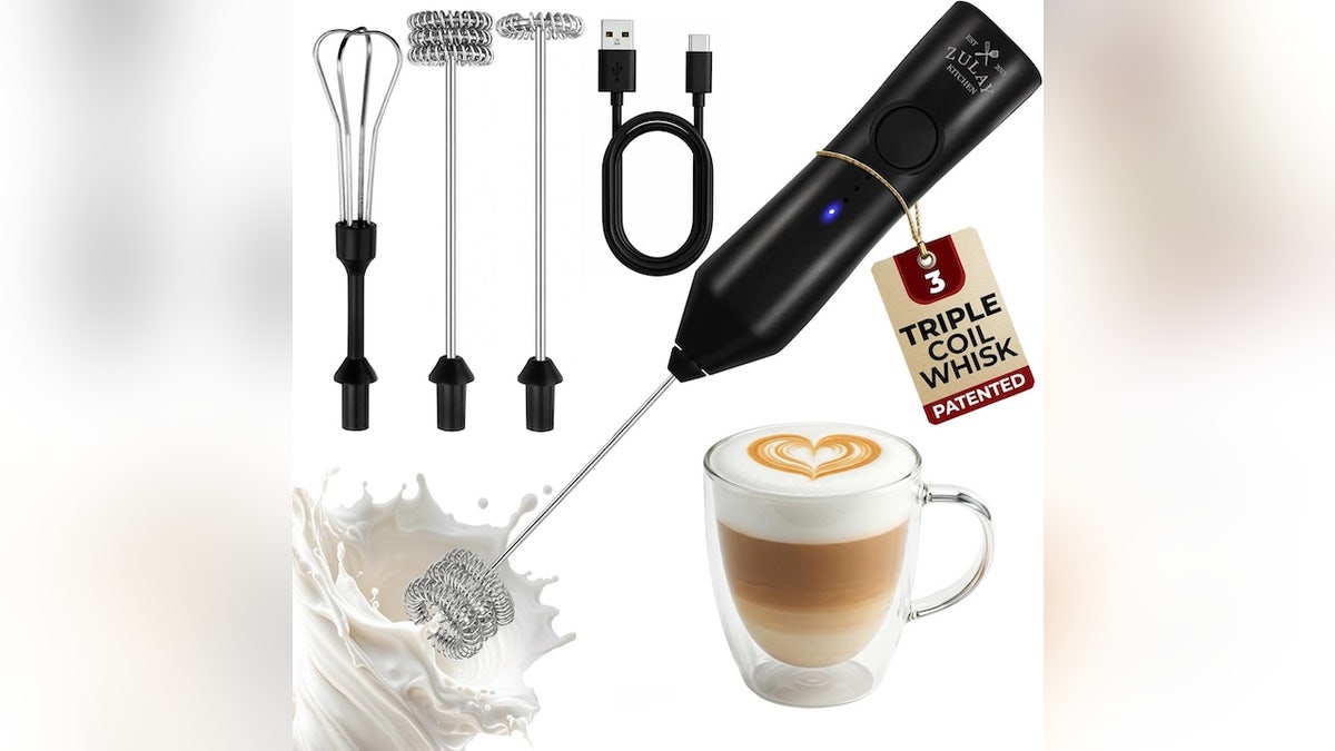 Froth milk for lattes at home in just seconds.
