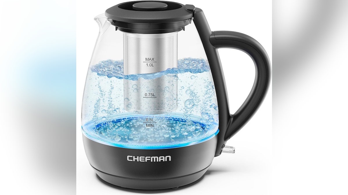 Pour more than four cups of tea.