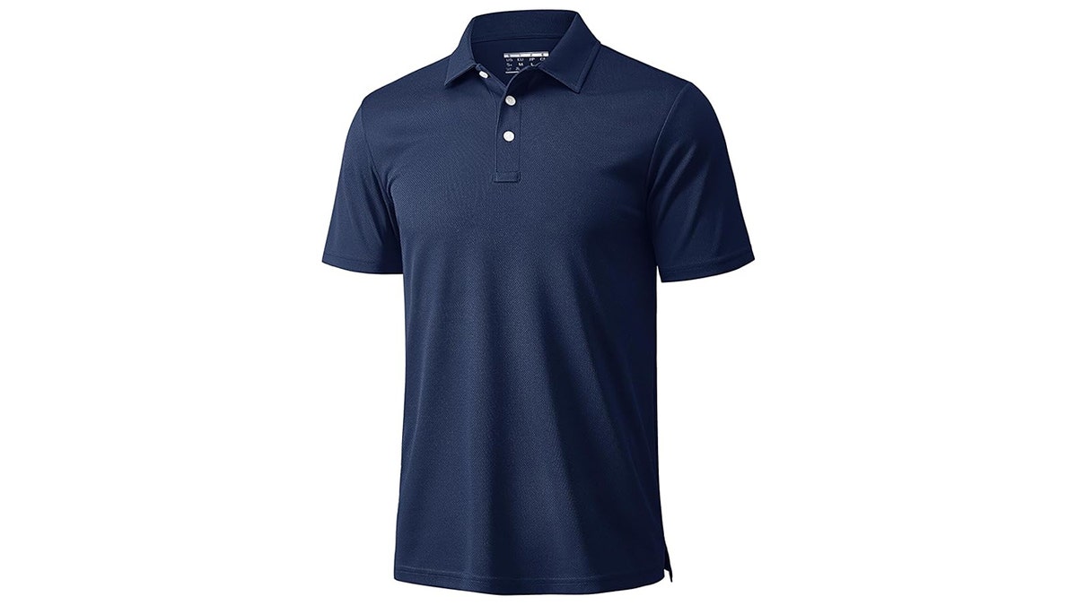 This polo goes up to size 3XL, with more than a dozen colors to choose from.