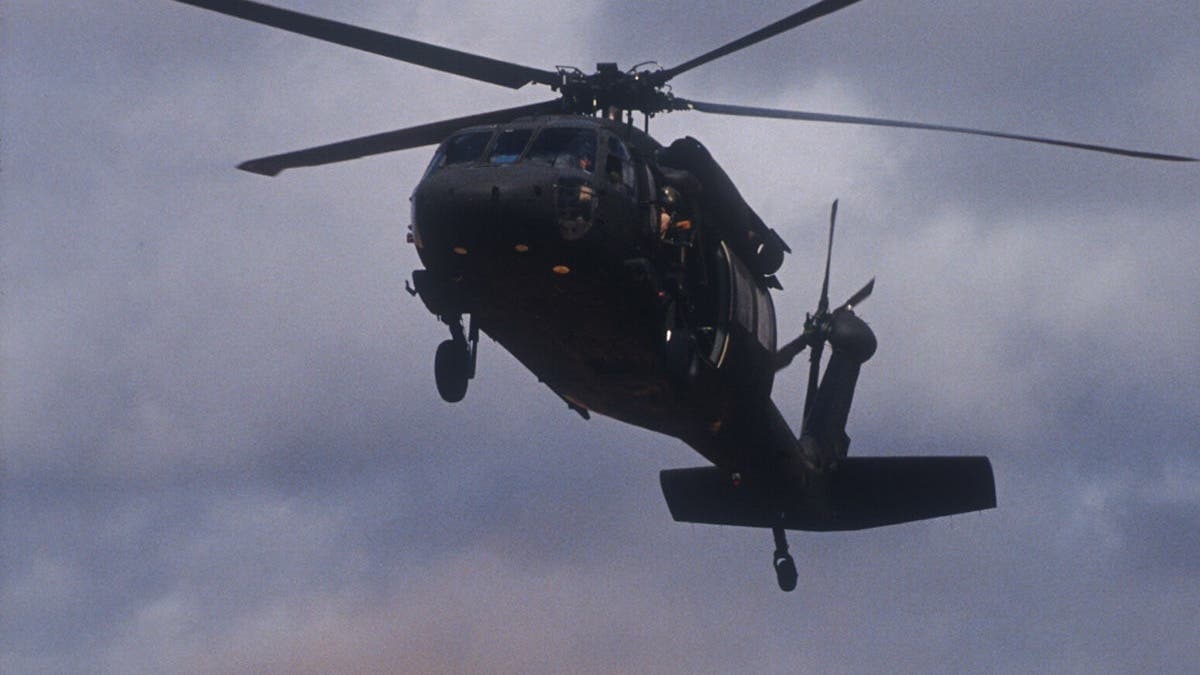 An American helicopter in Somalia in 1993.