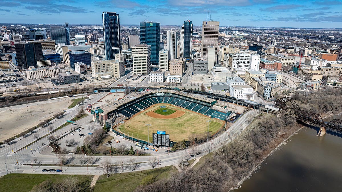 Aerial view of the Blue Cross Park.