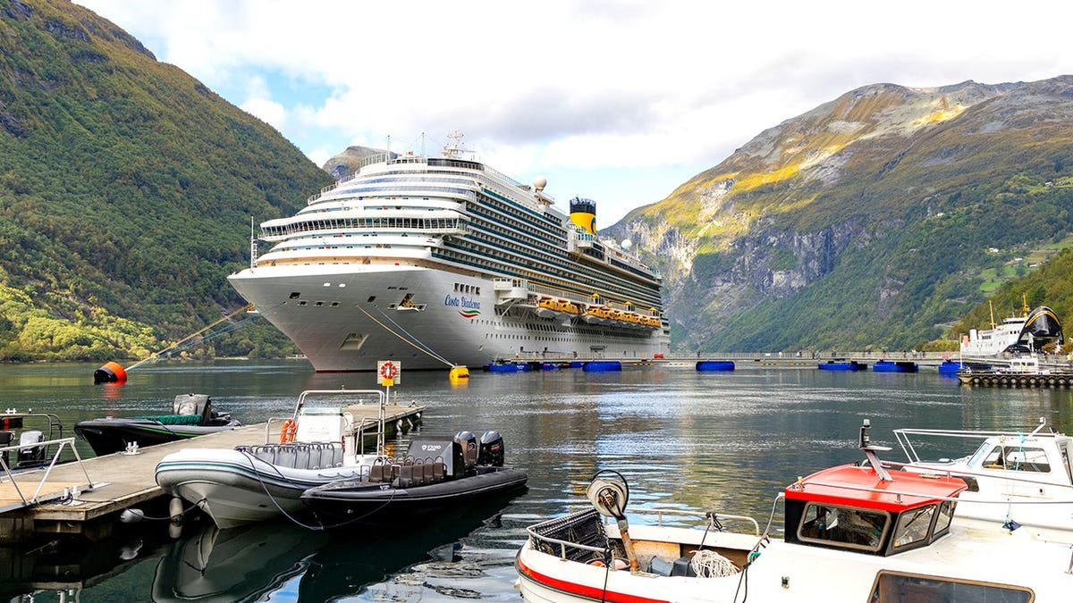 Stock image of Costa Cruise vessel on the water