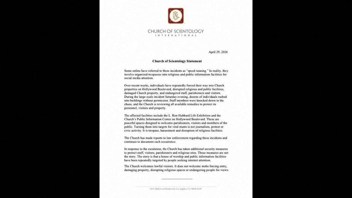 Comunicado de la Iglesia de la Cienciología