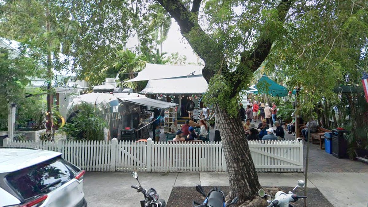 Garbo's Grill exteriors with people sitting outside