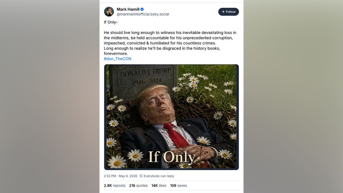 Mark Hamill post to Bluesky