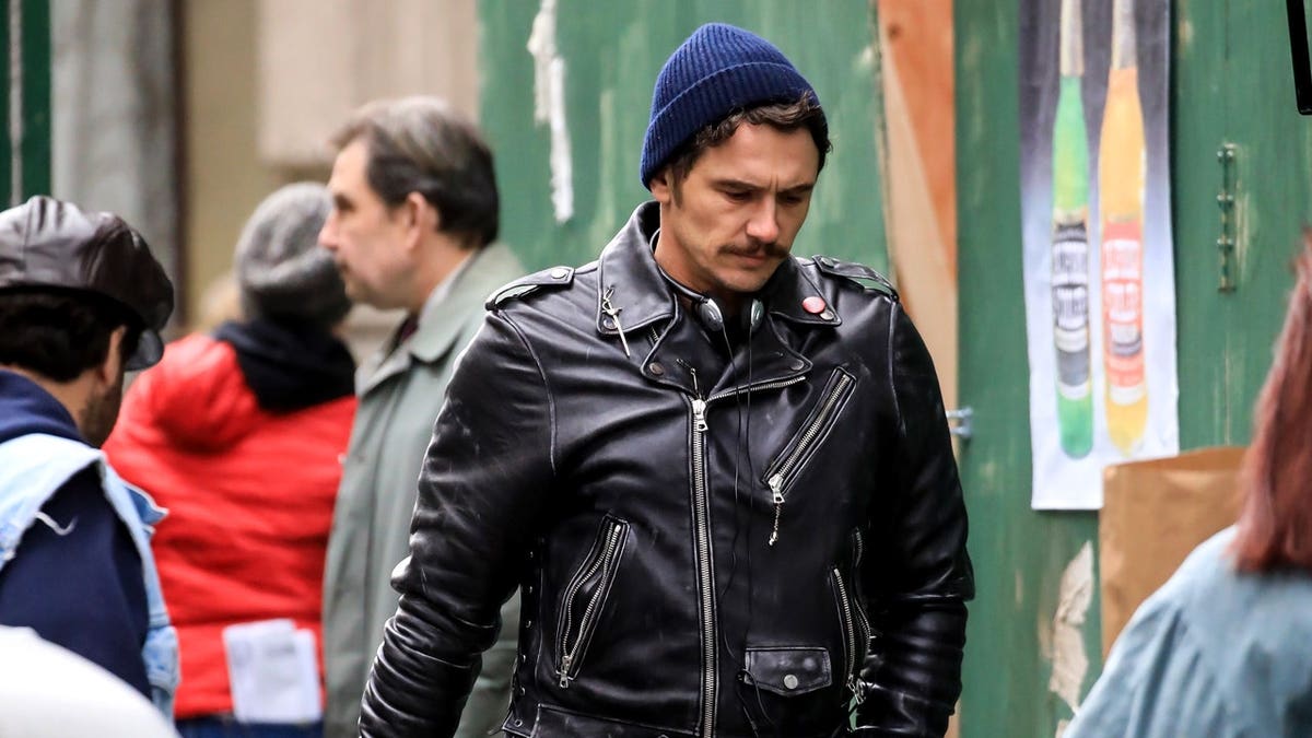 James Franco photographed filming