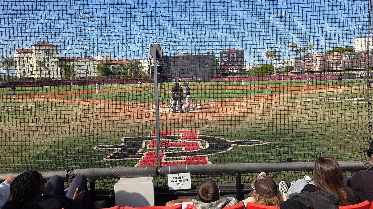 Screenshot reader Jim T in San Diego visits another college baseball stadium.
