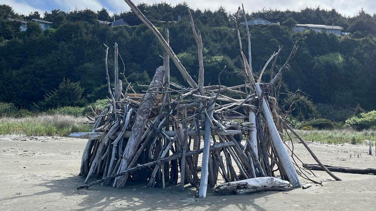 Driftwood Castle on the Washington coast