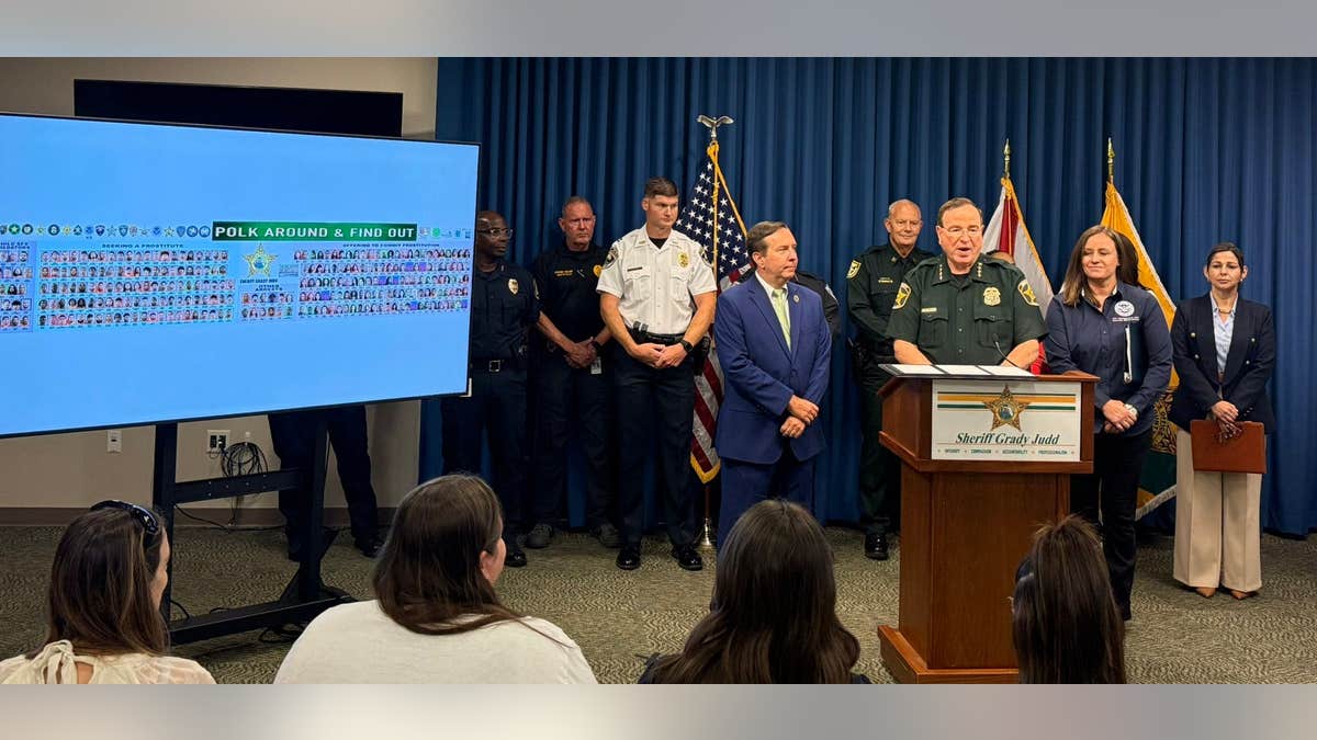 Polk County Sheriff Grady Judd during press conference