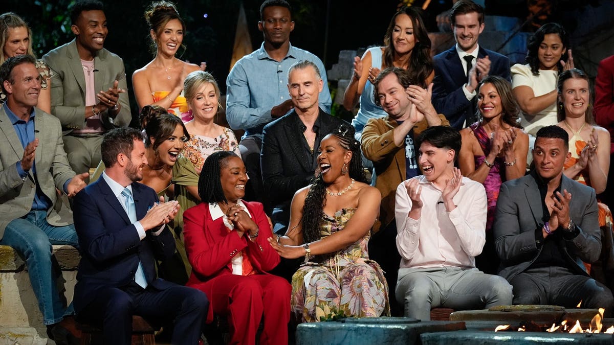 The cast of "Survivor 50" during the finale