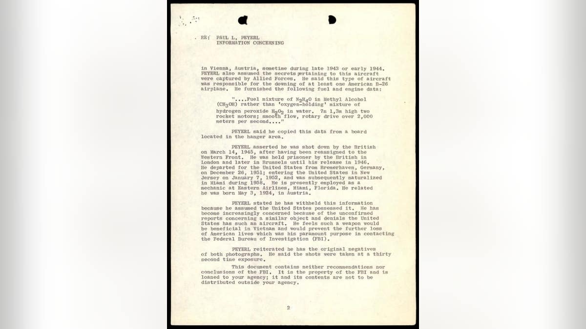 Declassified UFO documents