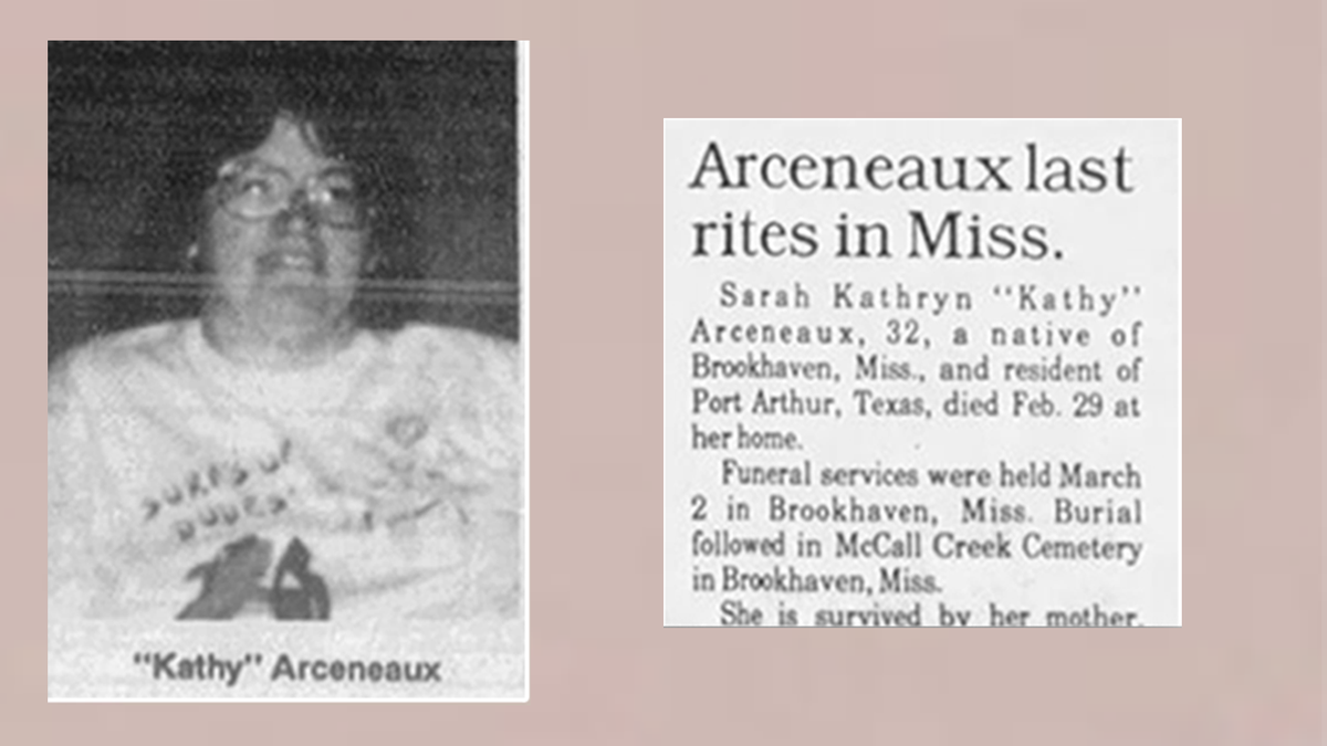 newspaper clipping for Kathy Arceneaux execution  from 1996