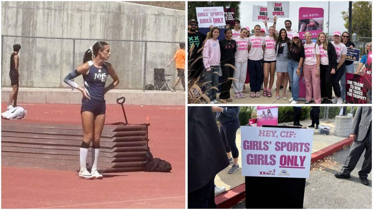 Trans athlete AB Hernandez swept jumping events at CIF Division 3 prelims, fueling ongoing fairness debate. (OutKick/Alejandro Avila)
